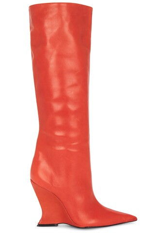 Siena Over The Knee Boot in Red Berry | Revolve Clothing (Global)