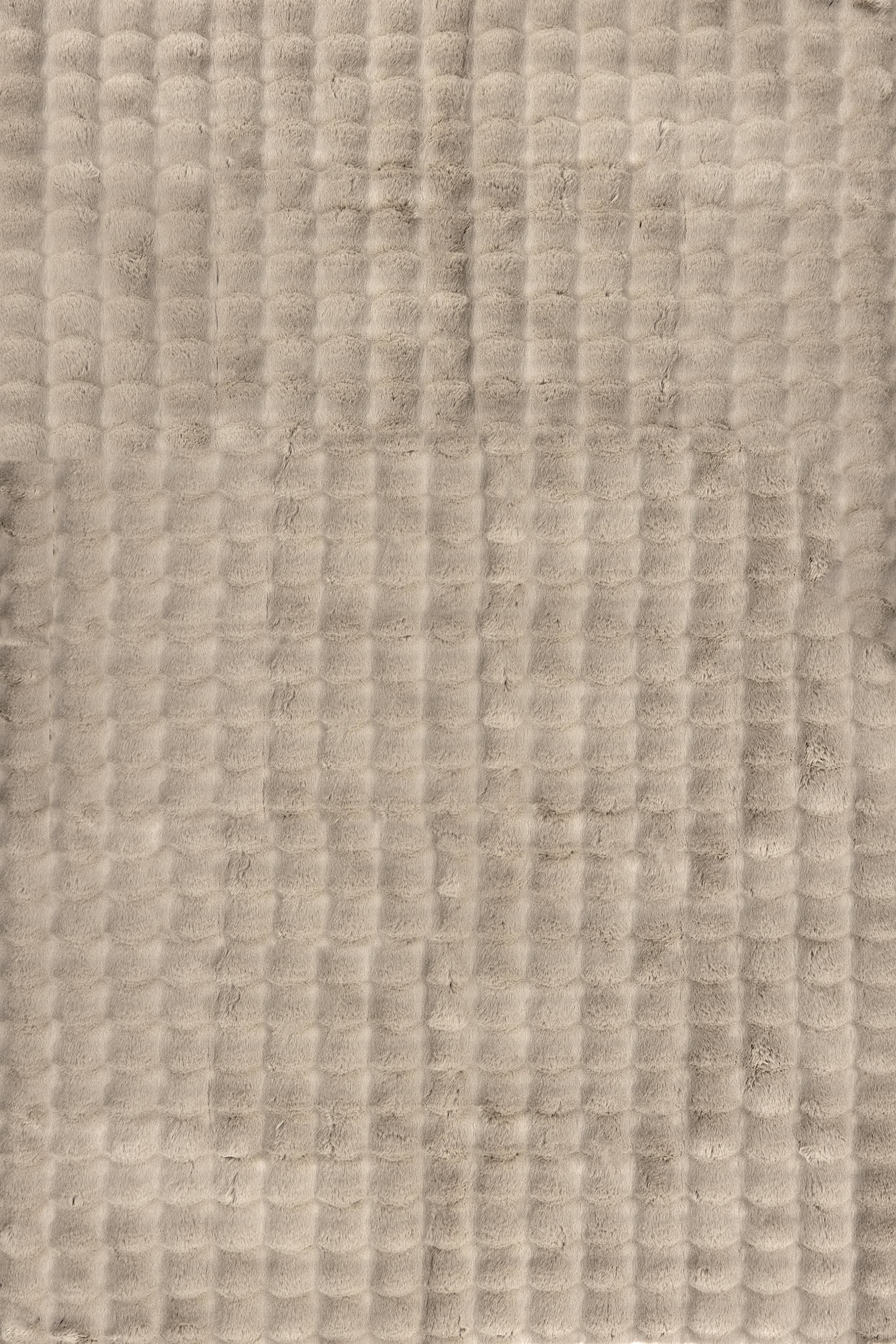 Taupe Ivana Checkered Plush Cloud Washable 3' 9"" x 6' rug | Rugs USA