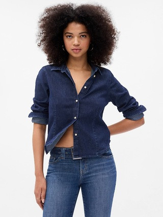 Cropped Denim Shirt | Gap (US)