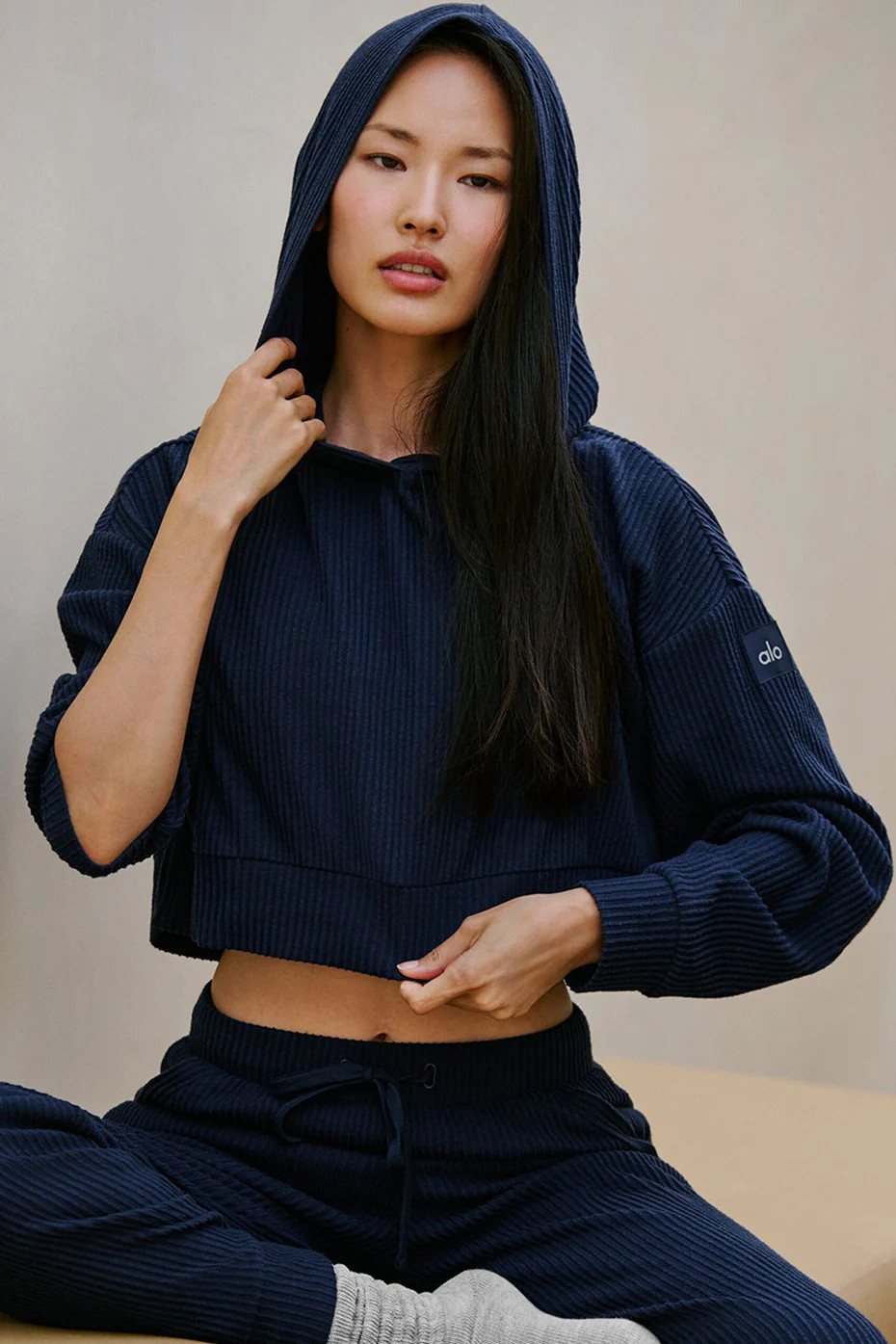 ALO | Muse Hoodie in Navy Blue, Size: Medium | Alo Yoga