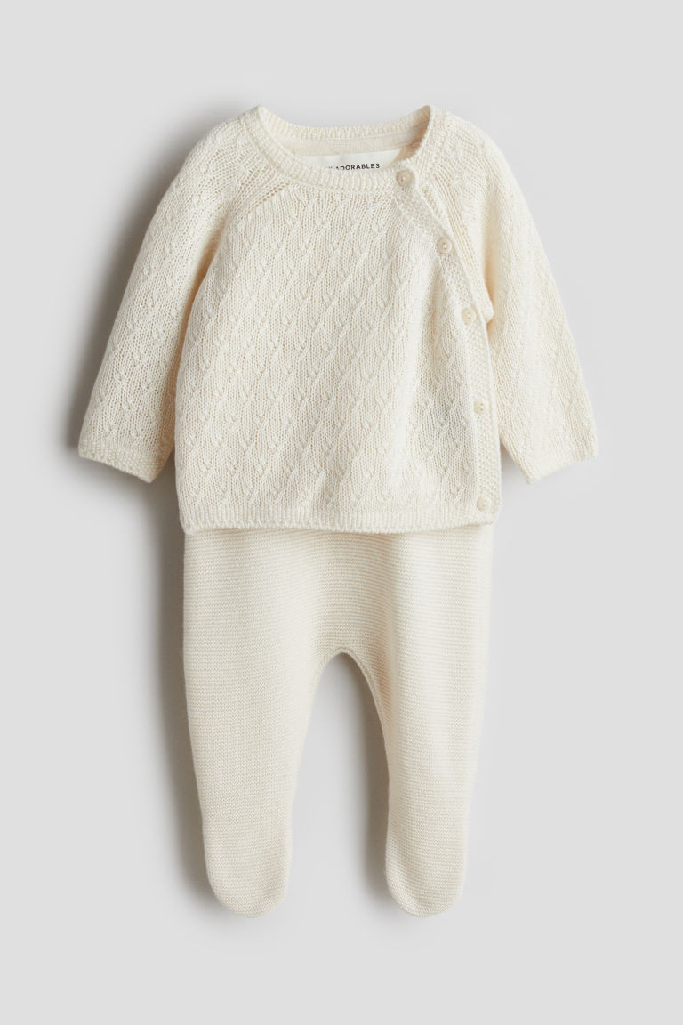 H & M - 2-piece Cashmere-Blend Set - Beige | H&M (US + CA)