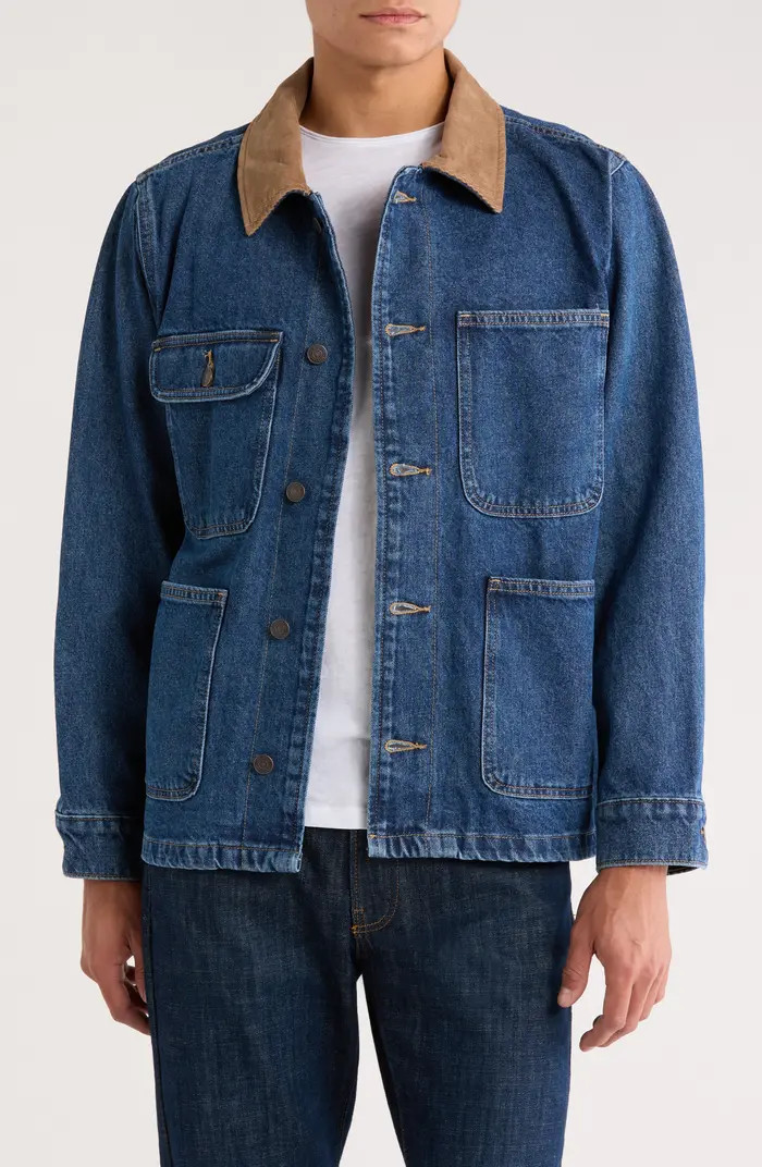 Lucky Brand Corduroy Collar Denim Field Jacket | Nordstromrack | Nordstrom Rack