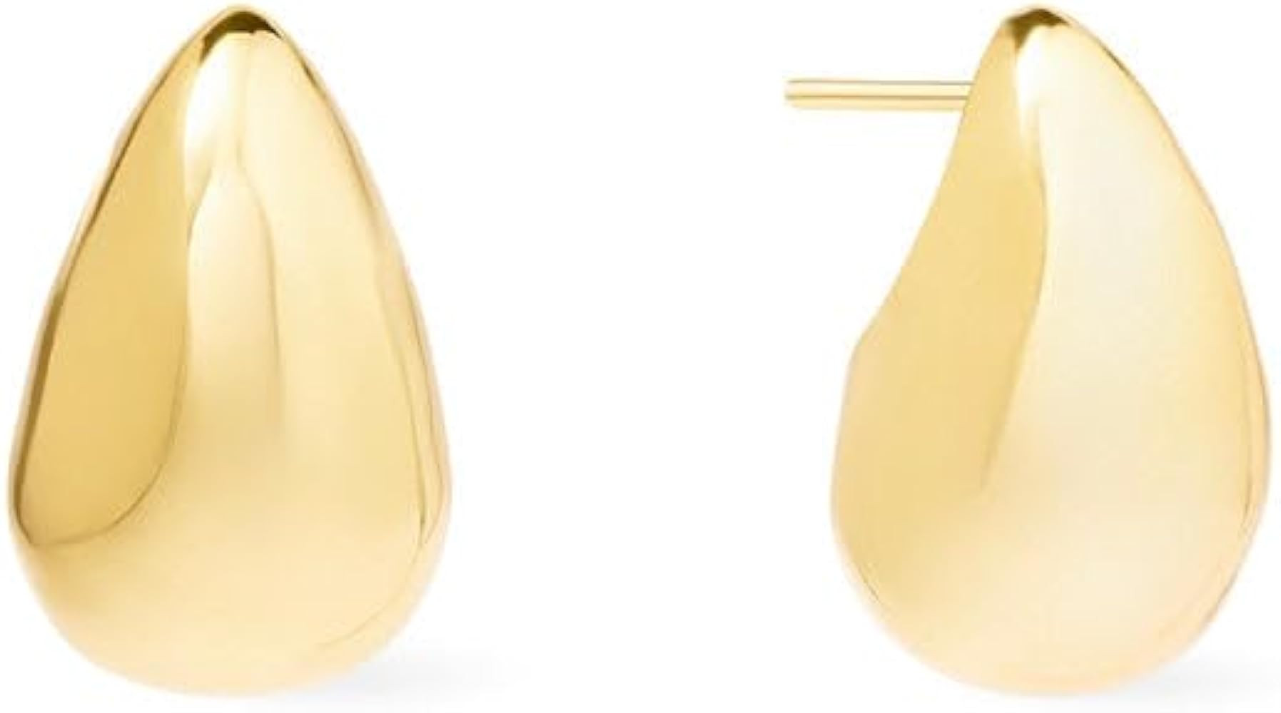 Wanderlust + Co Teardrop Classic 20mm Stud Earrings 14K Gold Plated/Rhodium Plated Jewelry Shower... | Amazon (US)