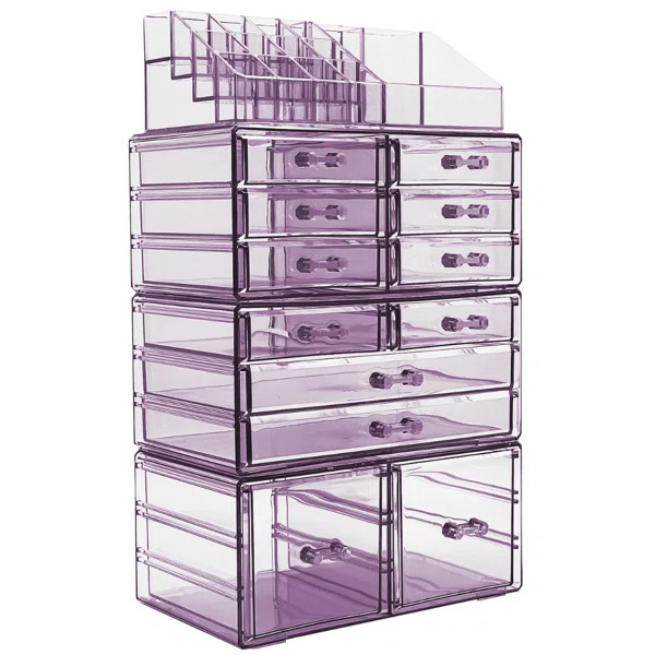 Sorbus Cosmetic Makeup And Jewelry Storage Case Tower Display Organizer | Wayfair North America