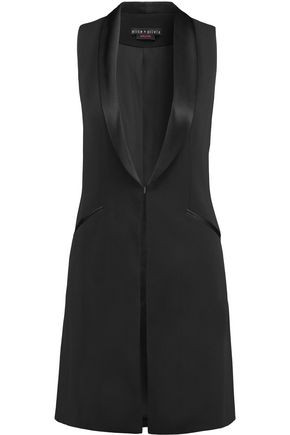 Alice + Olivia Woman Mayson Crepe Vest Black Size 10 | The Outnet US