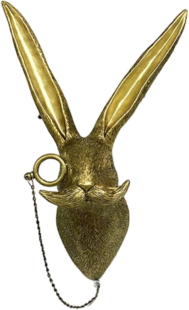 Fdit Head Wall Decor, Deer Head Wall Hanging Art Decor, Bronzed Animal Hanging Sculpture Sunscree... | Amazon (US)