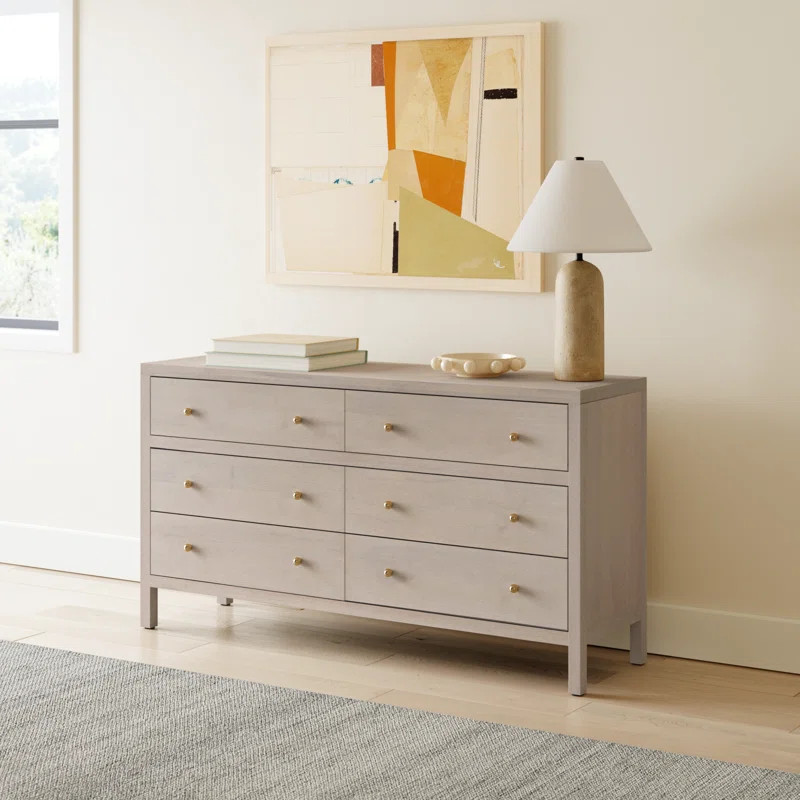Celine 6 Drawer 60" W Double Dresser | Wayfair North America