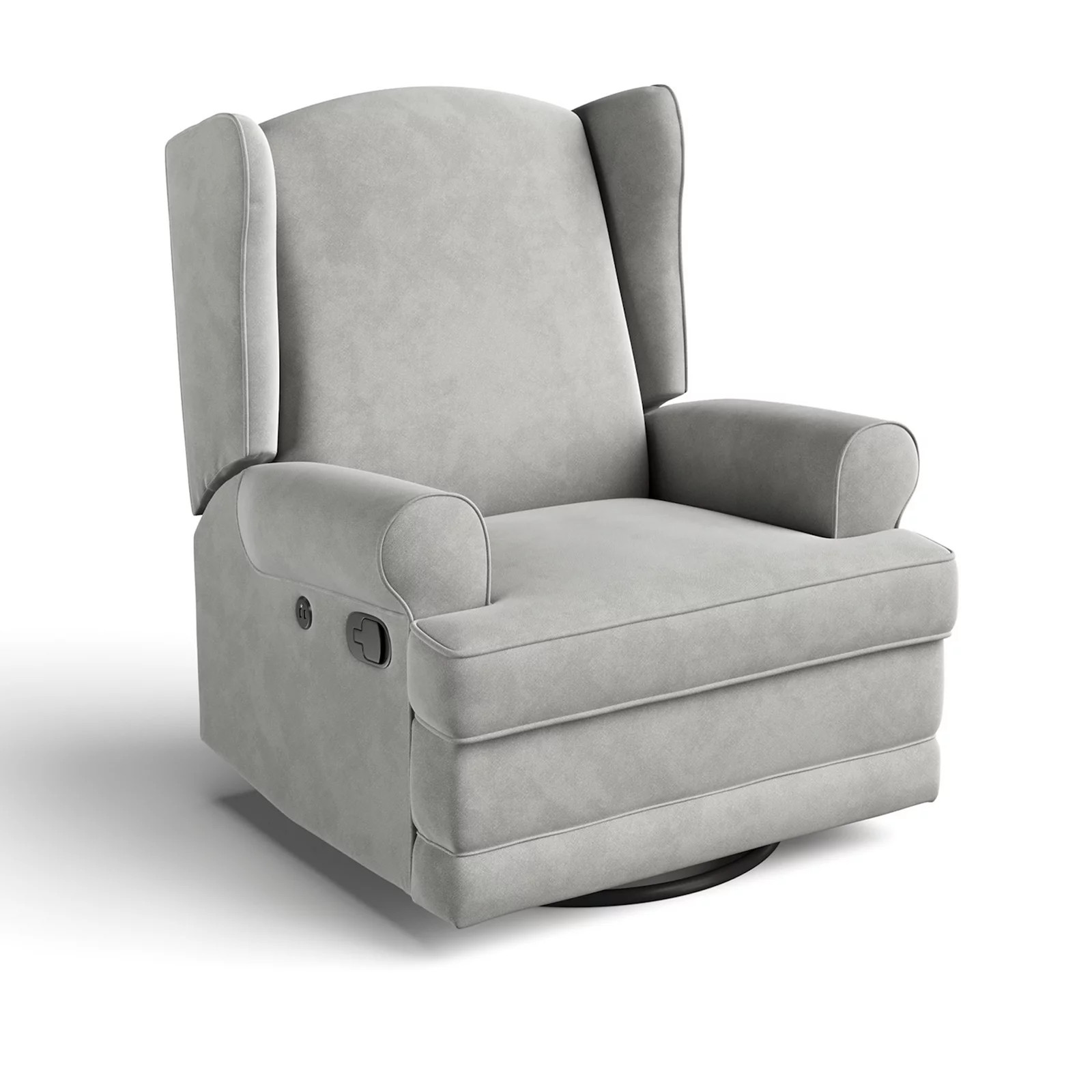 Storkcraft Serenity Wingback Upholstered Glider Recliner, Gray | Kohl's