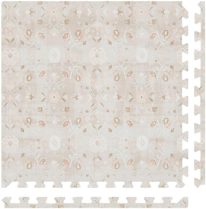 Play Mat – 4x6 Linen Gemma – Set of 6 Tiles – EVA Foam Play Mat for Floor, Soft Interlocking Mats for Hard Floors | Amazon (US)