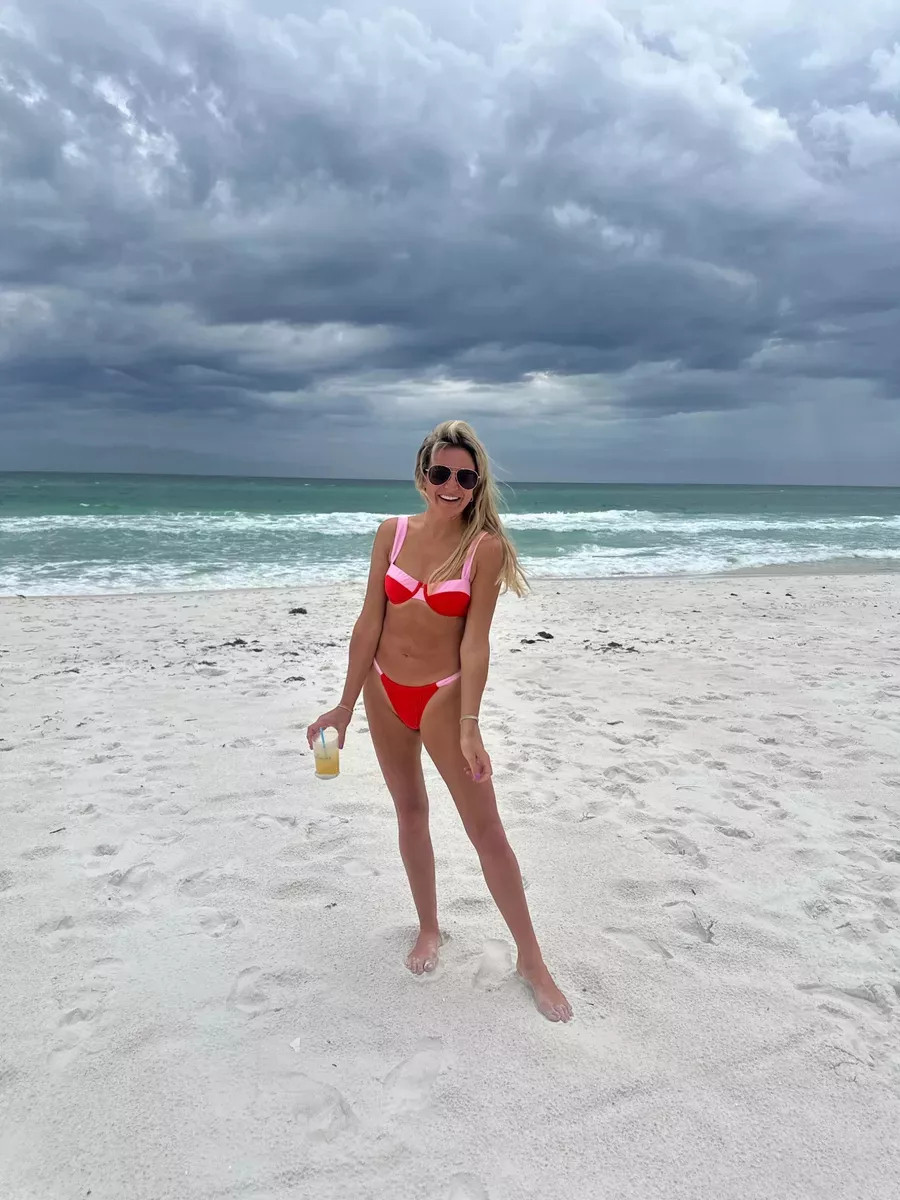 Such a cute suit! On the cheekier side. Wearing size small in both. 

 #LTKSaleAlert #LTKFindsUnder50 #LTKStyleTip