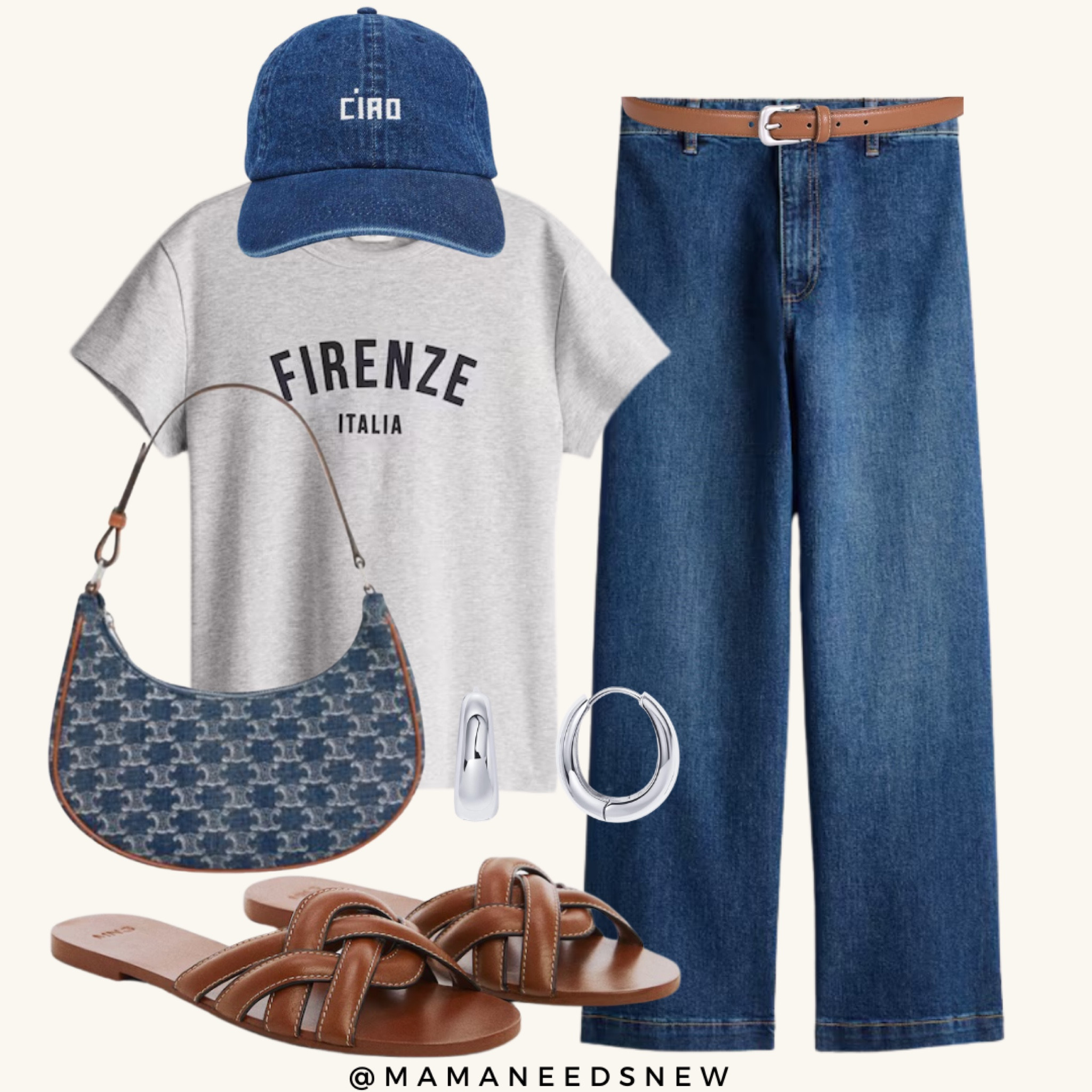 A casual summer outfit featuring a graphic tee & cropped jeans 💙

#LTKFindsUnder100 #LTKItBag #LTKSeasonal