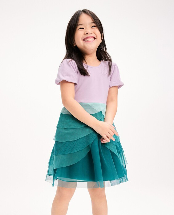 Girls' Disney Princess Ariel Tulle Dress, Ariel - Size Little Kids 5 by Hanna Andersson | Hanna Andersson