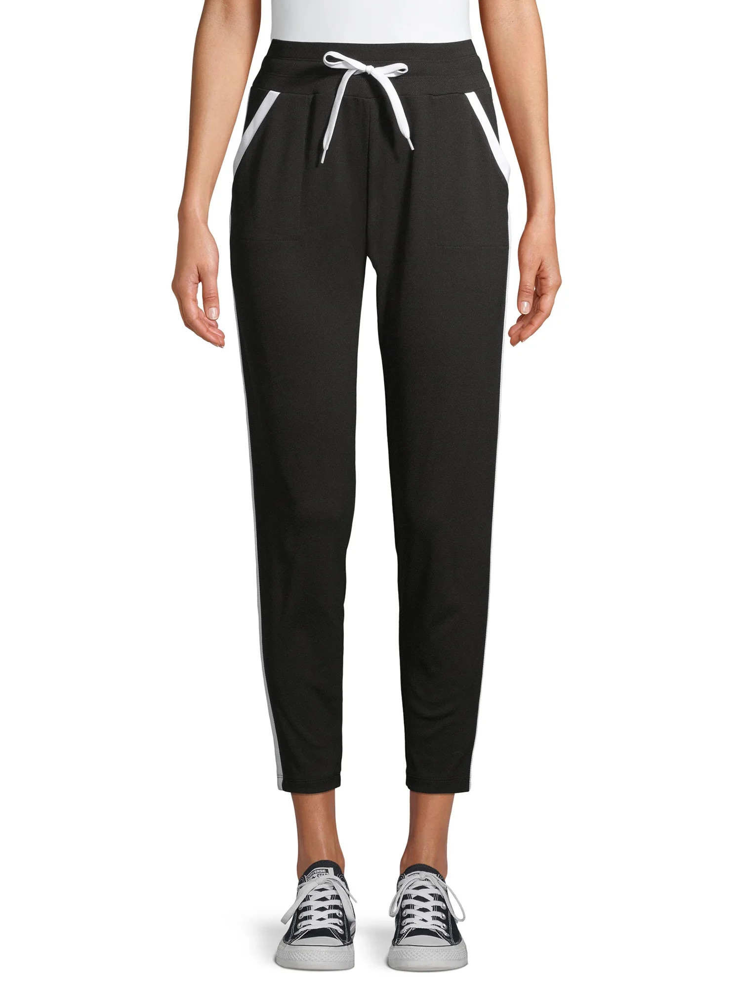Athletic Works Women's Athleisure Track Pants with Contrast Stripes | Walmart (US)