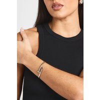 boohoo Women's Screw Bangle Bracelet in Silver | Metal | boohoo (US & Canada)