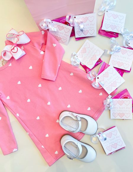 Blakely’s OOTD for party number 1 🩷.  And the cutest Valentines made using Fernandina Paper Co! 

#LTKkids #LTKbaby #LTKbump