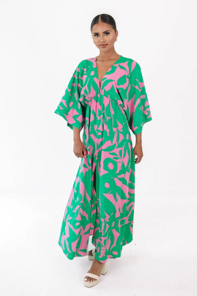 Love Letter Maxi Dress - Green | The Impeccable Pig