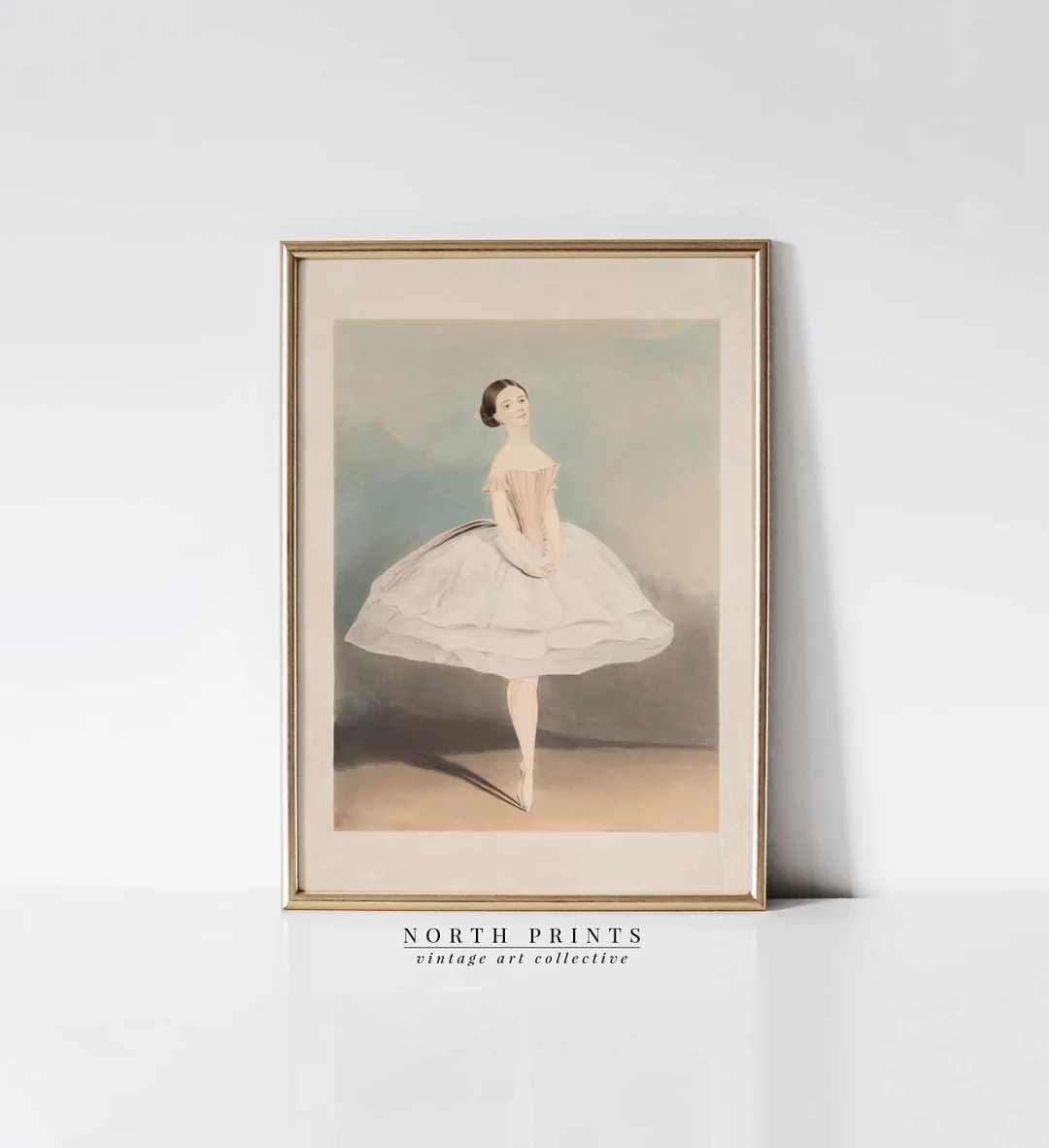 PRINTABLE Vintage Nursery Art | Antique Ballerina Pastel Watercolor Girls Room Wall Decor | Downl... | Etsy (US)