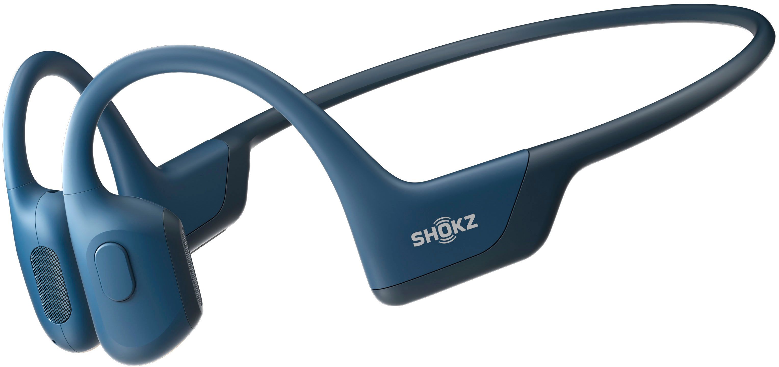 Shokz OpenRun Pro Premium Bone Conduction Open-Ear Sport Headphones Steel Blue S810-ST-SB-US-153-... | Best Buy U.S.