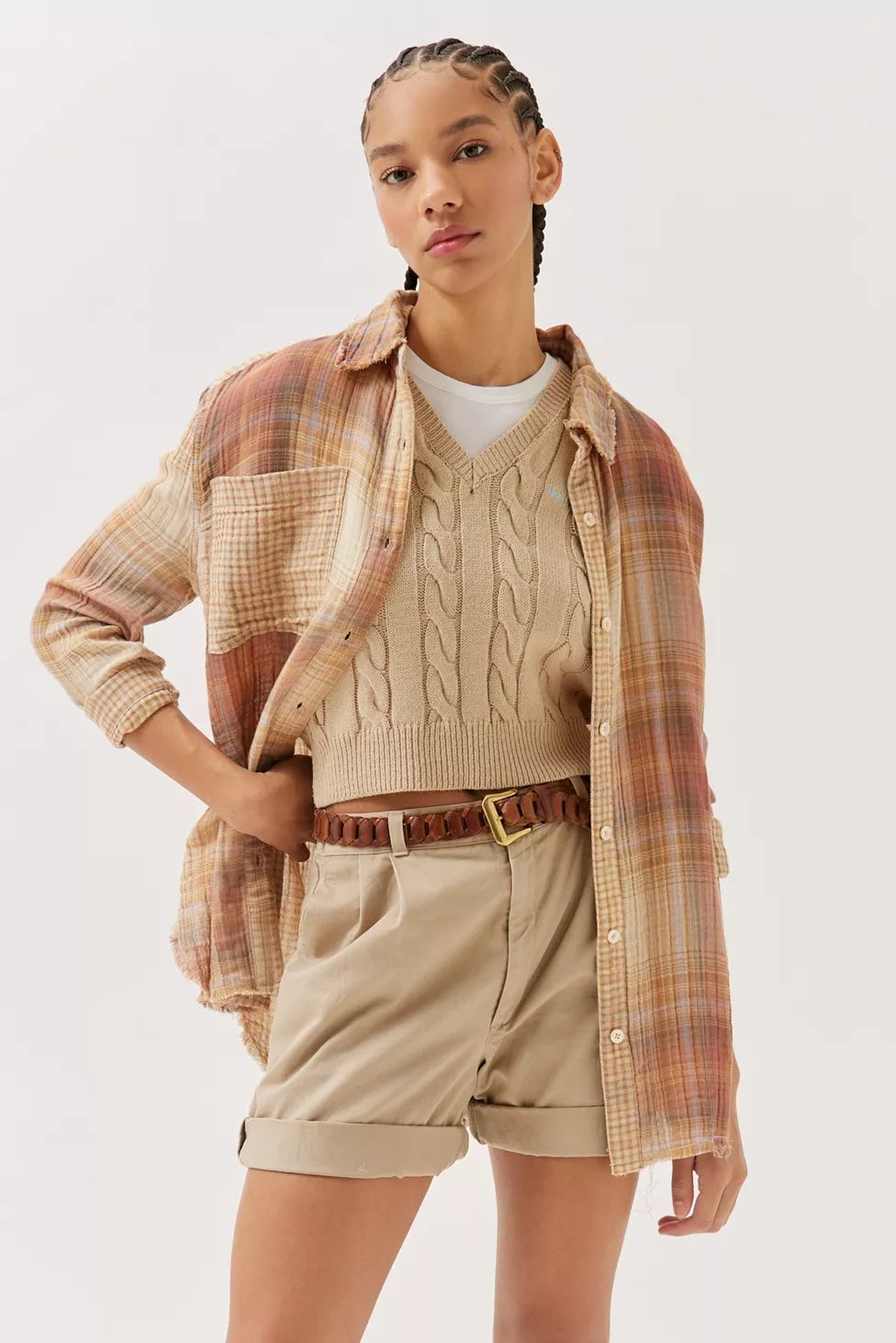 UO Lucy Textured Button-Down Shirt | Urban Outfitters (US and RoW)