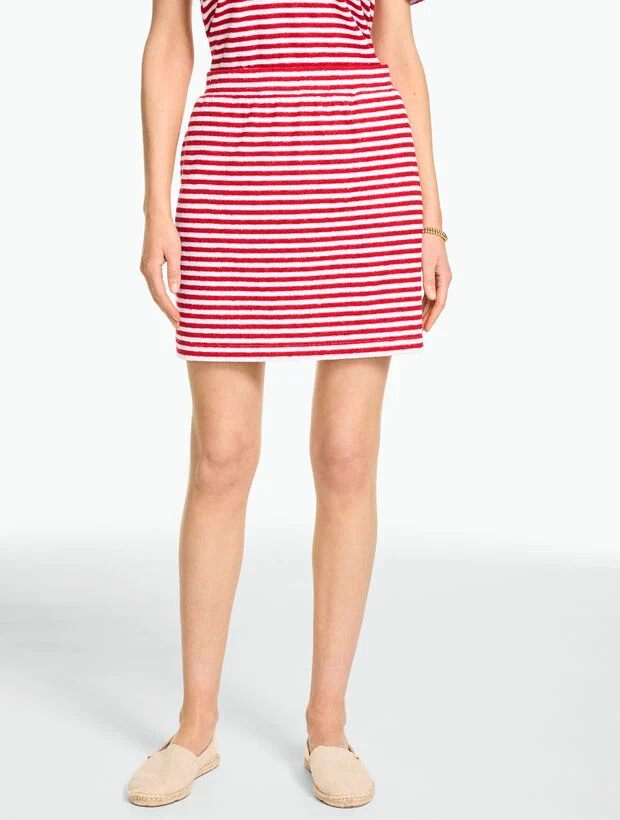 Jacquard Terry Skirt - Classic Stripe | Talbots