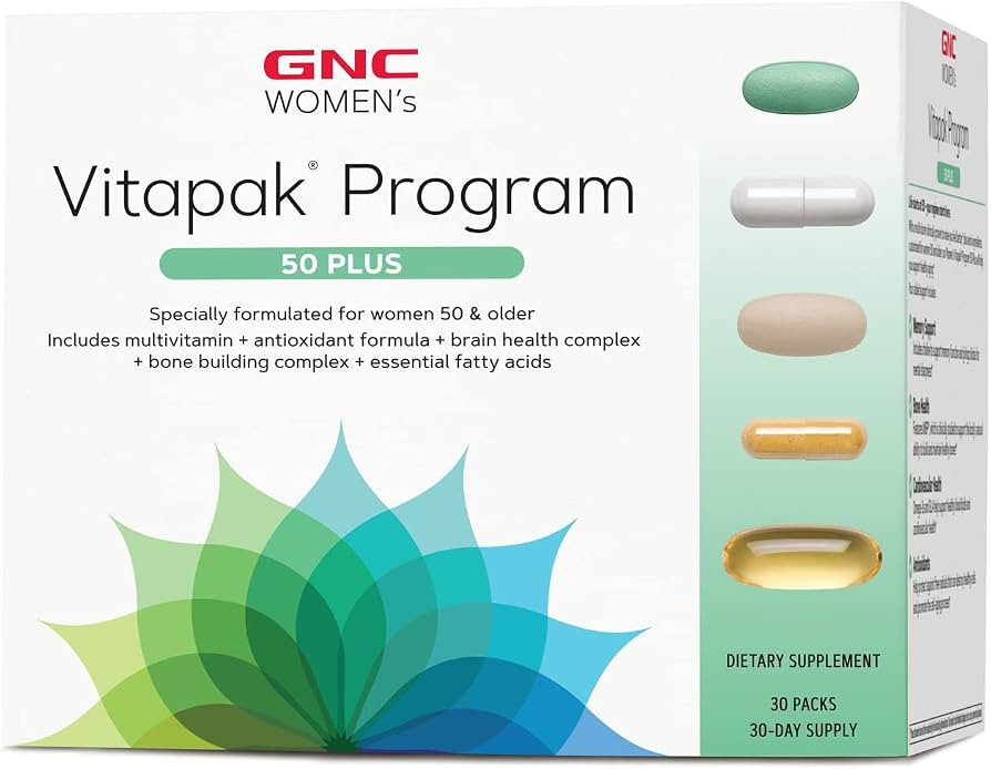 GNC Ultra Mega Women's 50 Plus Vitapak Program | Full Nutrient System Designed for Women Over 50 ... | Amazon (US)