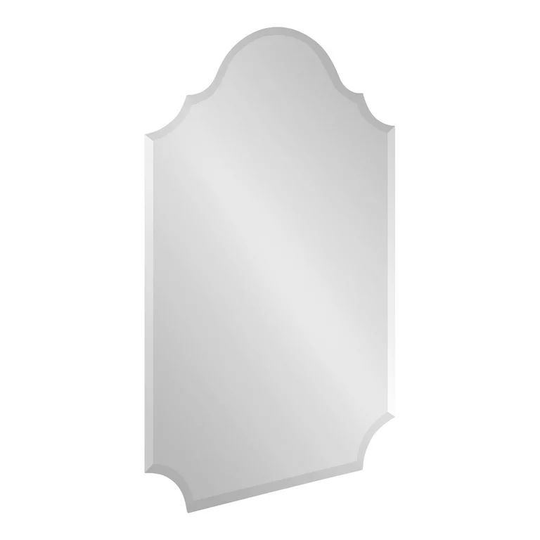 Kate and Laurel Reign Glamorous Frameless Arch Mirror, 24 x 36 Silver, Elegant Arched Mirror for ... | Walmart (US)