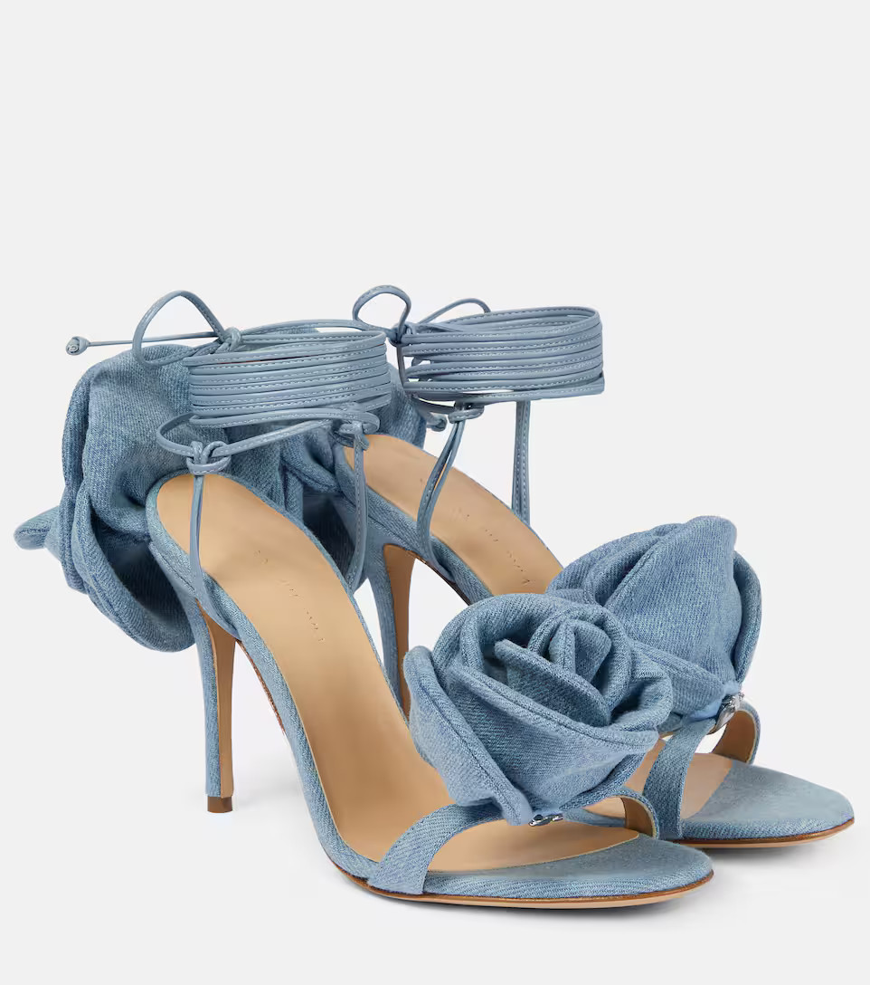 Appliqué denim sandals | Mytheresa (US/CA)