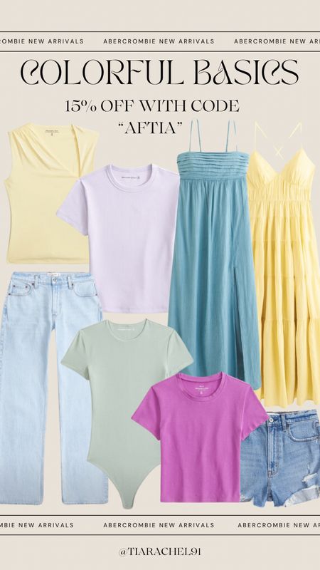 Colorful spring and summer basics 💛 All fully stocked and 15% off with code “AFTIA” 

#LTKsalealert #LTKSeasonal #LTKfindsunder50