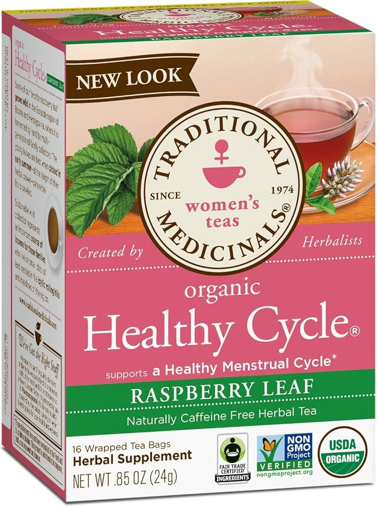Traditional Medicinals Organic Raspberry Leaf Herbal Tea, Eases Menstrual Cramps & Supports Healt... | Amazon (US)
