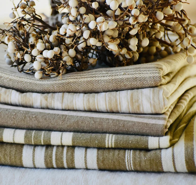 Lovely Vintage French Ticking Bundle | Etsy | Etsy (US)