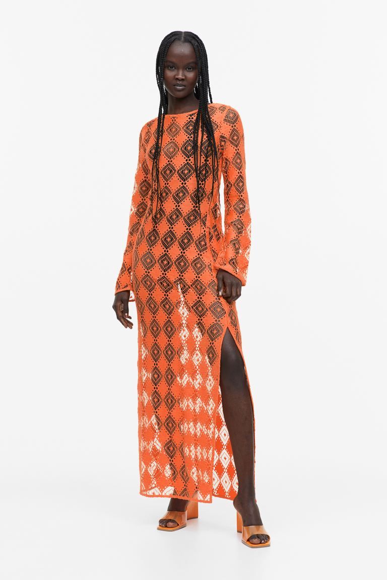Open-backed Crochet-look Dress | H&M (US + CA)