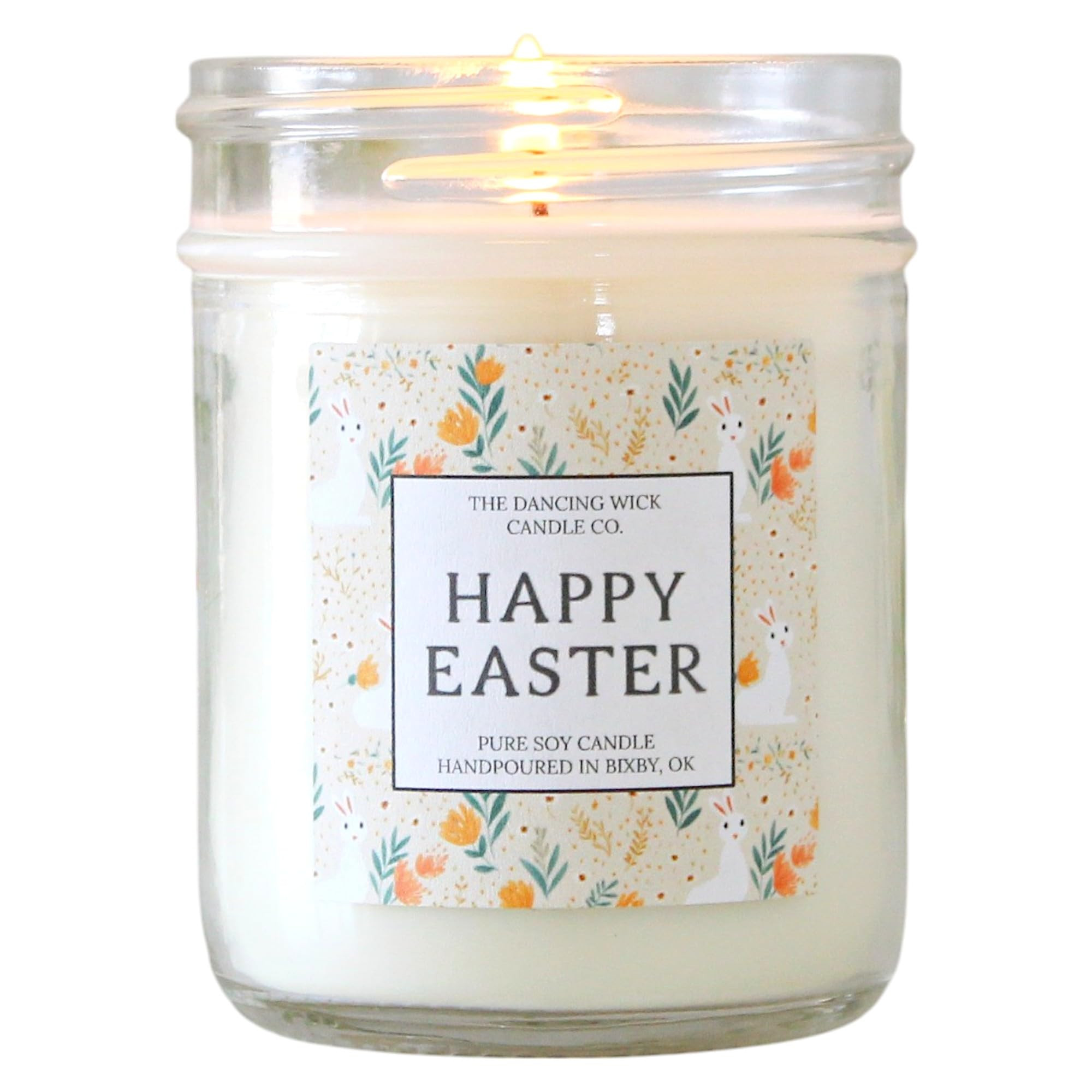Happy Easter Candle – Magnolia & Peony Floral Scent – 8 oz Hand-Poured Soy Wax – Charming E... | Amazon (US)