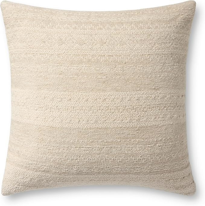 Loloi II Collection PLL0171 Natural 20'' x 20'' Cover w/Poly Pillow | Amazon (US)