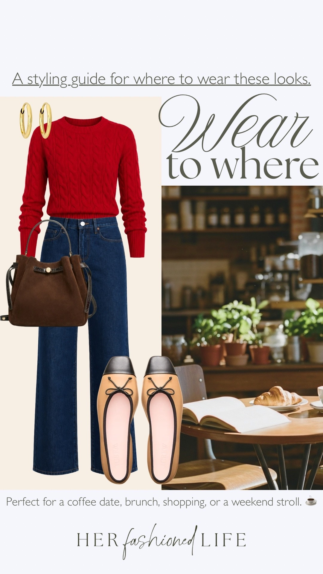 Perfect for a coffee date, brunch, shopping, or a relaxing weekend stroll. ☕🤎