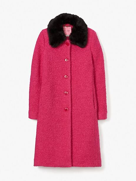 wool-blend bouclé broadway coat | Kate Spade (US)