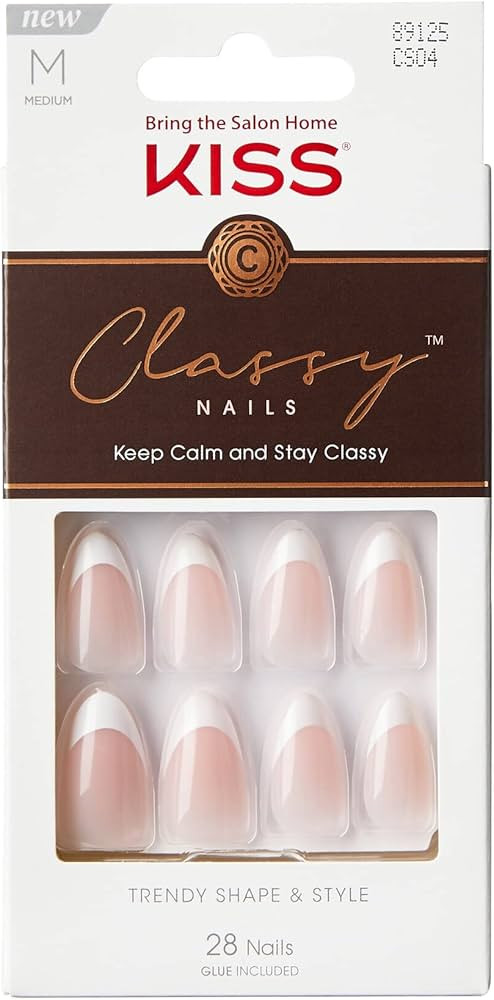 KISS Classy Fake Nails Ready-To-Wear DIY Manicure - Dashing, Waterproof, Smudge Proof, Chip Proof... | Amazon (US)