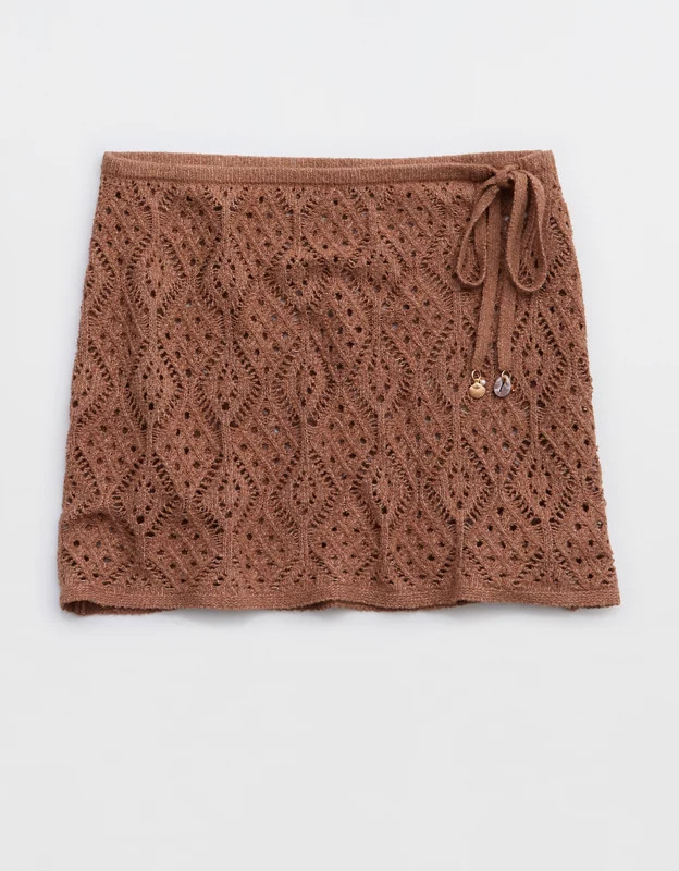Aerie Crochet Pull-On Mini Skirt | Aerie