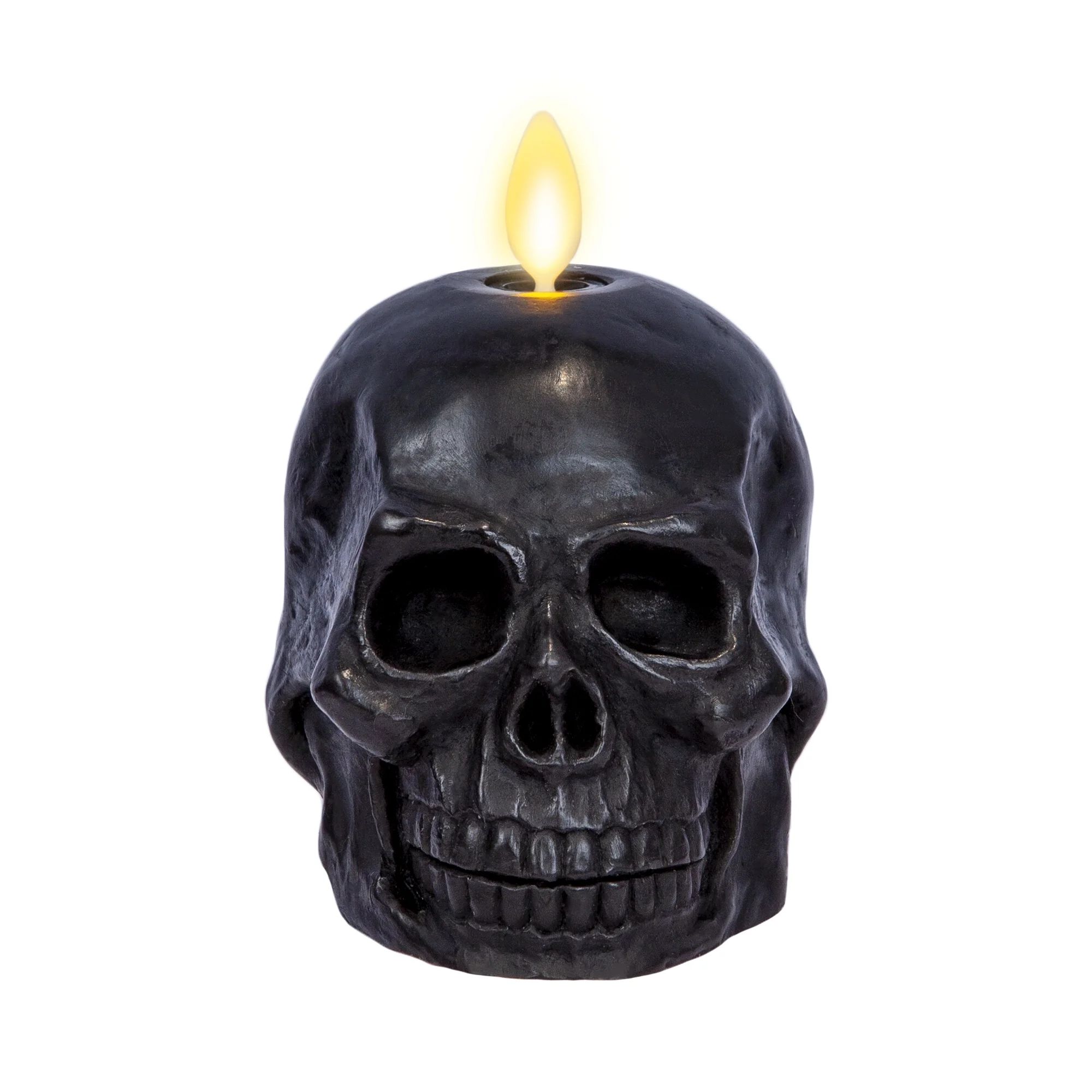 Luminara - Black Flameless Candle Skull - Unscented - 3.75" x 4.25" | Walmart (US)