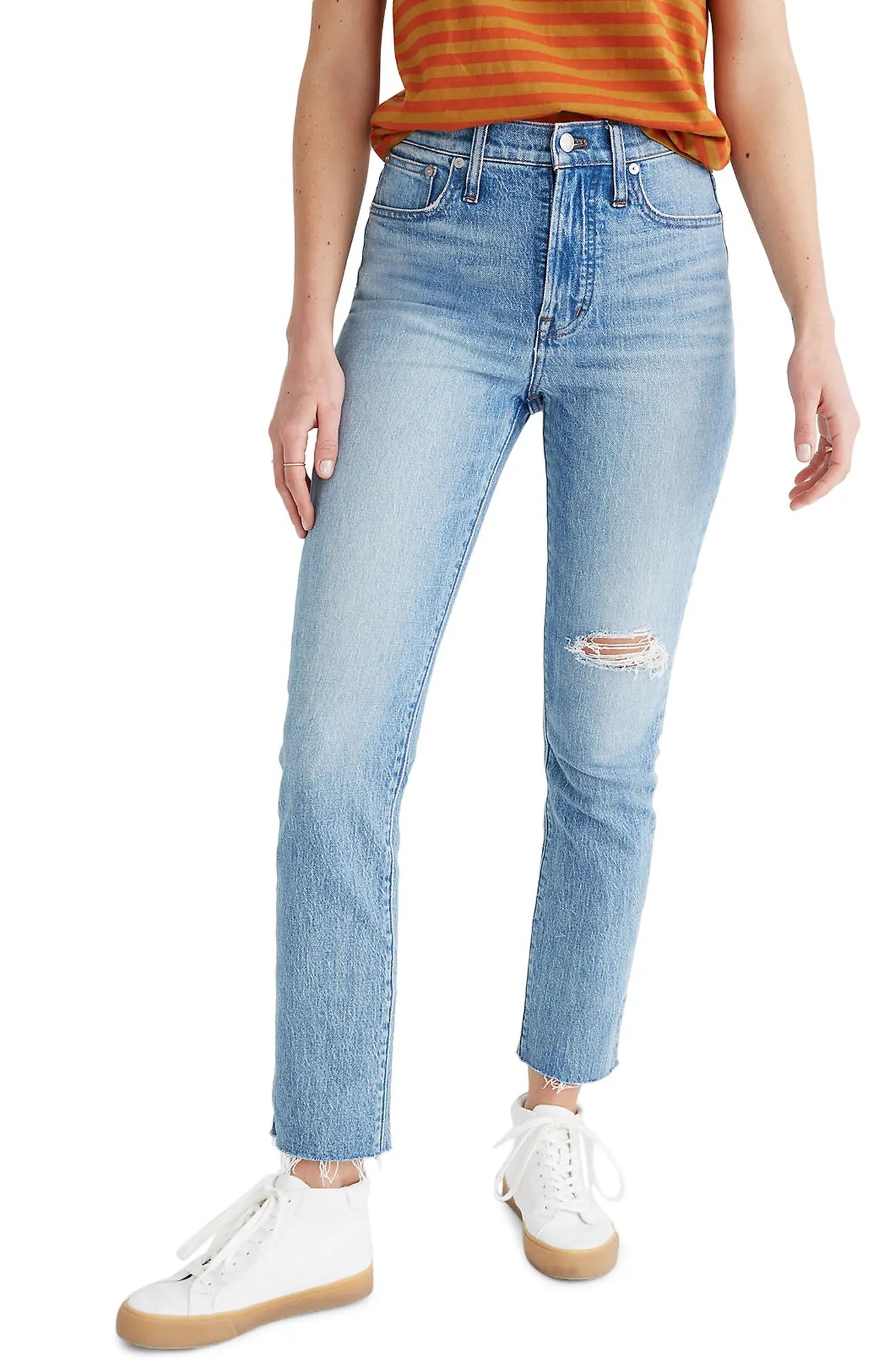 Women's Madewell The Perfect Vintage Crop High Waist Jeans, Size 32 - Blue | Nordstrom