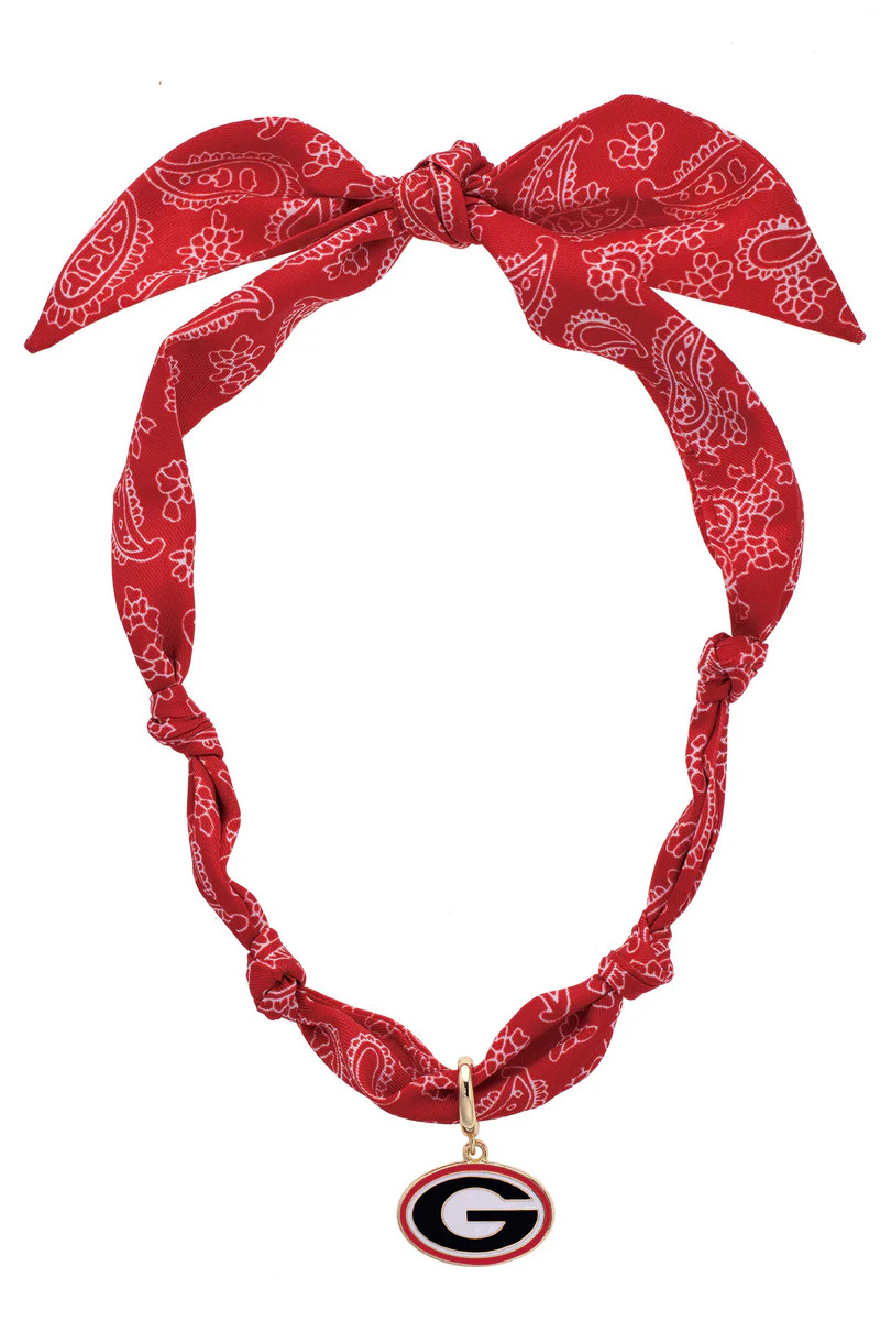 PREORDER 8/29: Georgia Bulldogs Logo Bandana Scarf Necklace | CANVAS