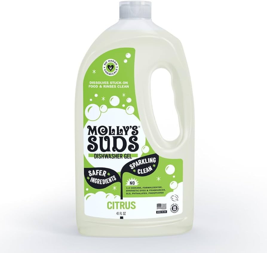 Molly's Suds Dishwasher Detergent Gel | Clean Dishwasher Detergent, Cuts Grease & Rinses Clean (R... | Amazon (US)