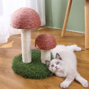 Lovely Caves Gardern Mushroom Cat Scratcher, Brown | Chewy.com
