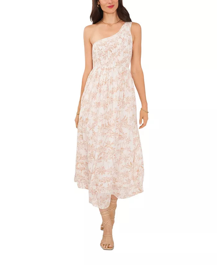 1.STATE Women's One Shoulder Smocked Dress & Reviews - Dresses - Women - Macy's | Macys (US)