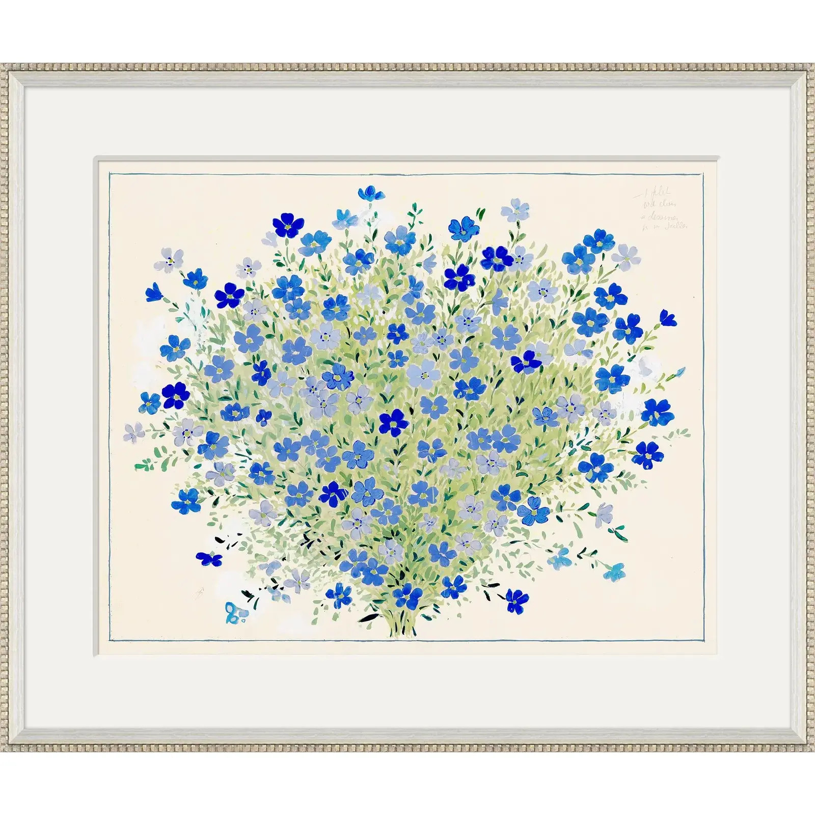 Geranium Art Print in Beaded White Frame by Paule Marrot | Chairish