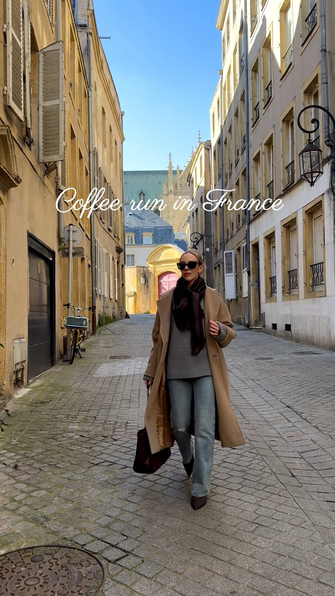 Camel coat outfit, European vacation, @Levi's bootcut jeans, dark brown YSL scarf, burgundy YSL tote bag

#LTKOver40 #LTKSeasonal #LTKTravel