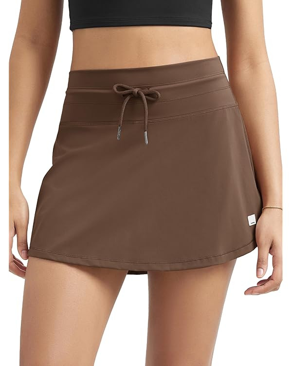 ODODOS Women's Drawstring Tie Daily Skirts Built-in Shorts Athletic Golf Tennis Skorts with Ball ... | Amazon (US)