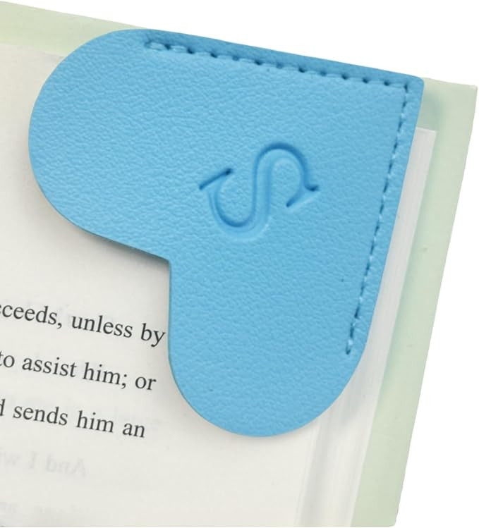 MOTEERLLU Personalized Leather Heart Bookmark with Initials, Handmade, Letter Cute Custom Corner ... | Amazon (US)