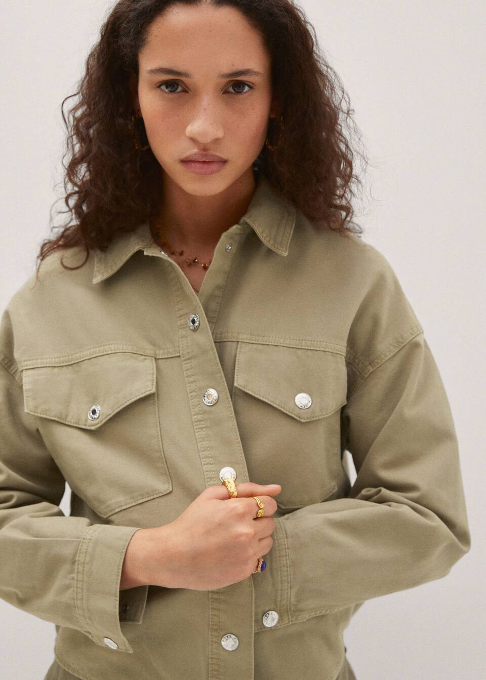 Pocket denim overshirt | MANGO (US)