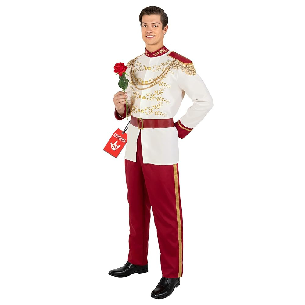 Morph White Prince Costume Men Prince Charming Costume Adult Outfit Men Storybook Halloween Costu... | Amazon (US)