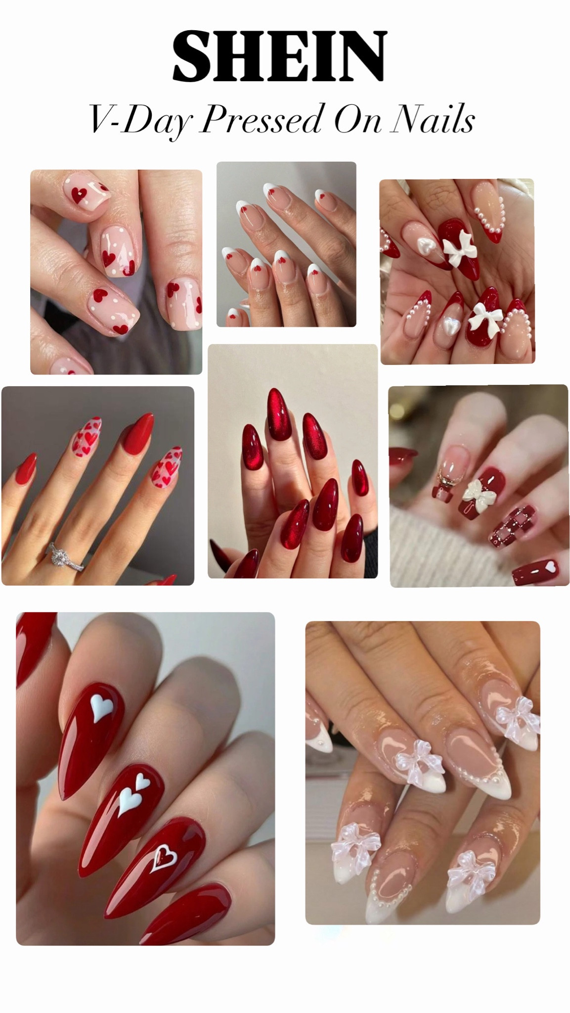 Valentine’s Day press on nails from shein 

Super easy , affordable, quick !!!! 



#LTKMostLoved #LTKSeasonal #LTKStyleTip